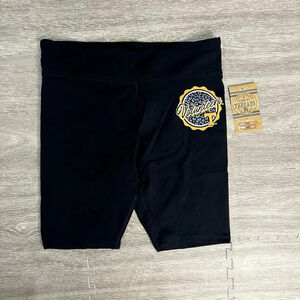 NWT Rivalry Threads‎ 91 Women's Leopard Print Biker Shorts Black Size Medium